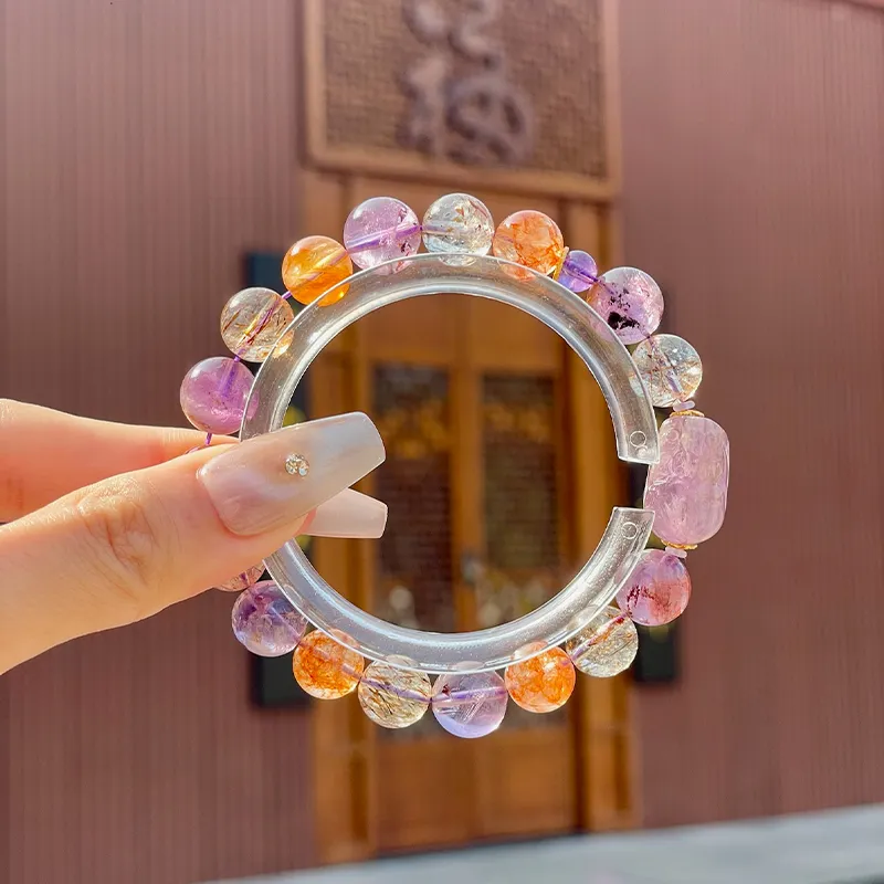 LUXLINE Natural Multicolor Crystal Bracelets Unisex-6