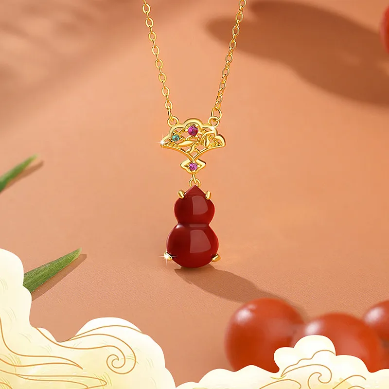 LUXLINE Natural Agate Necklaces Women's-4