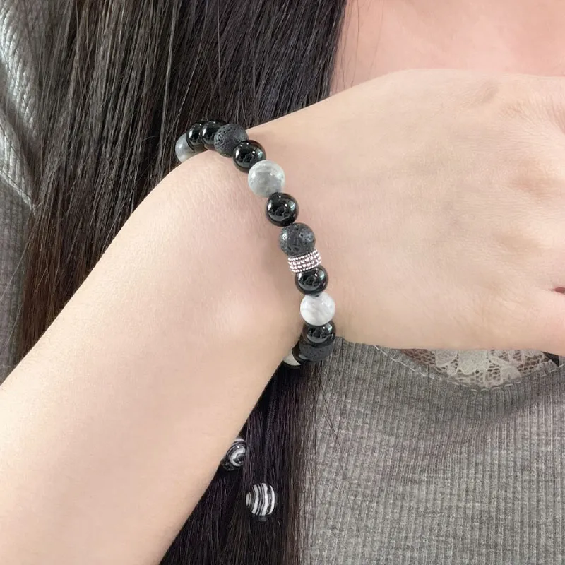 LUXLINE Map Stone Bracelets Unisex-1