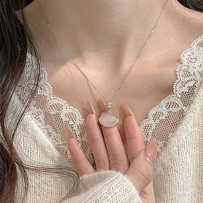 LUXLINE Natural Chalcedony Necklaces Women's-2