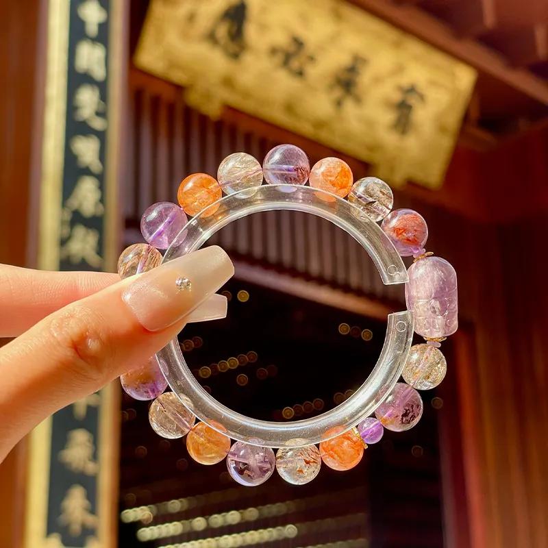 LUXLINE Natural Multicolor Crystal Bracelets Unisex-5