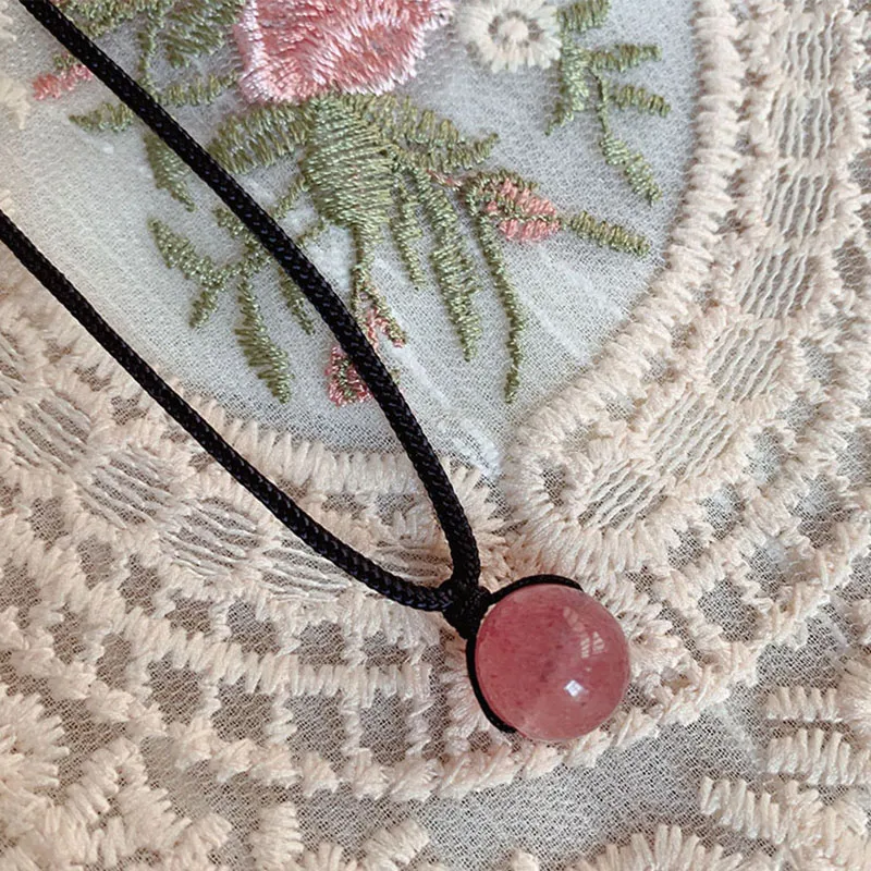 LUXLINE Obsidian Jade Necklaces Unisex-3