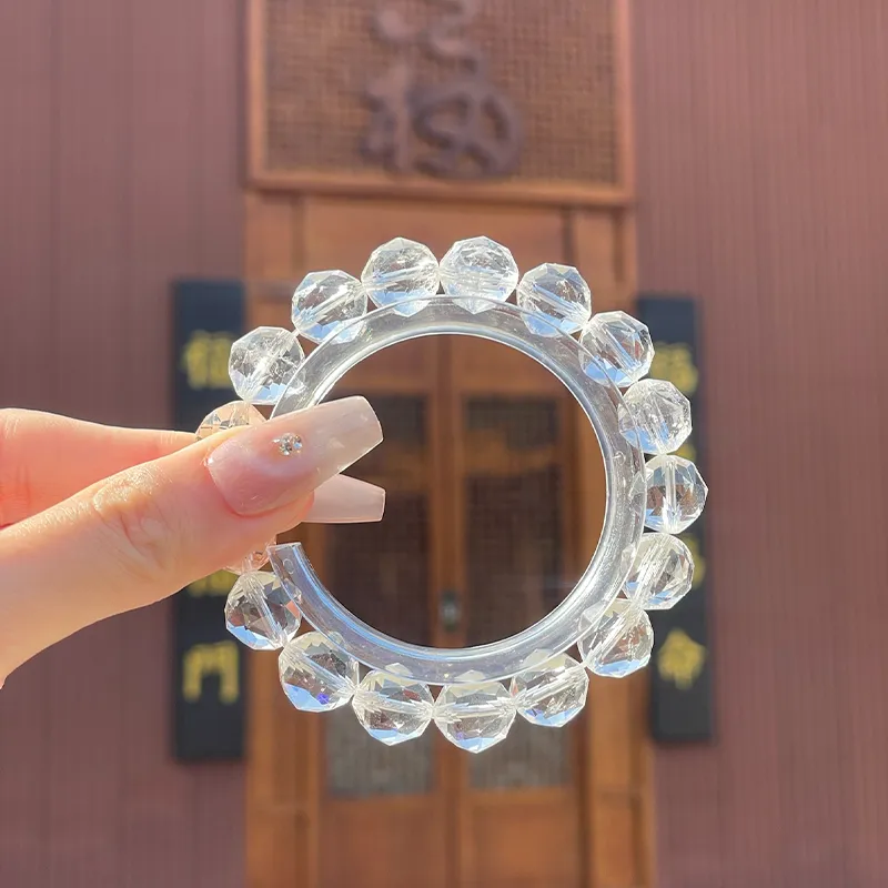 LUXLINE Natural White Crystal Bracelets Unisex-11