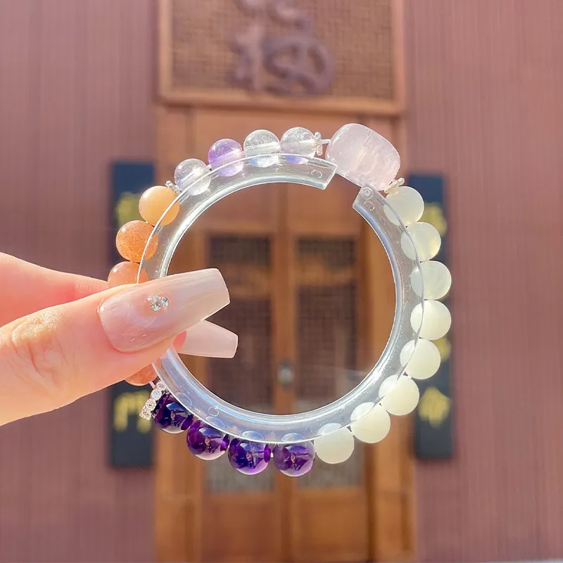 LUXLINE Natural Amethyst Bracelets Women's-1