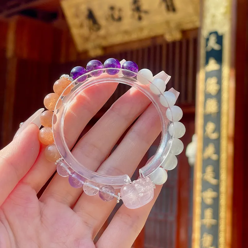 LUXLINE Natural Amethyst Bracelets Women's-2
