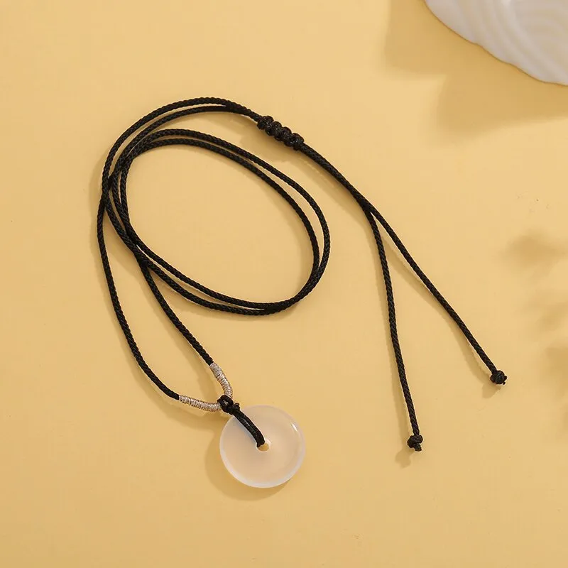 LUXLINE Natural Chalcedony Necklaces Unisex-7