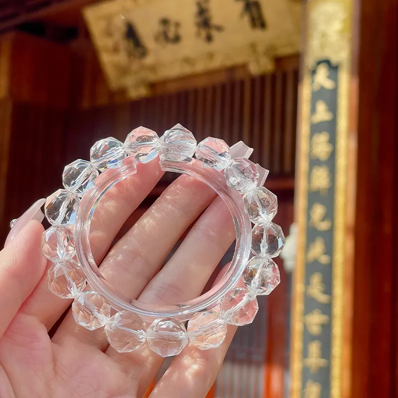 LUXLINE Natural White Crystal Bracelets Unisex-10