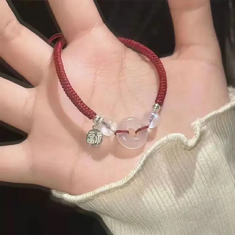 LUXLINE Natural Chalcedony Jade Bracelets Unisex-1
