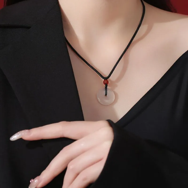 LUXLINE Natural Chalcedony Necklaces Unisex-2