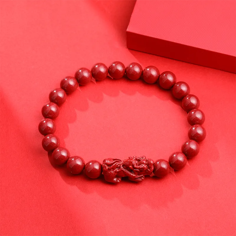 LUXLINE Reconstructed Cinnabar Bracelets Unisex-2