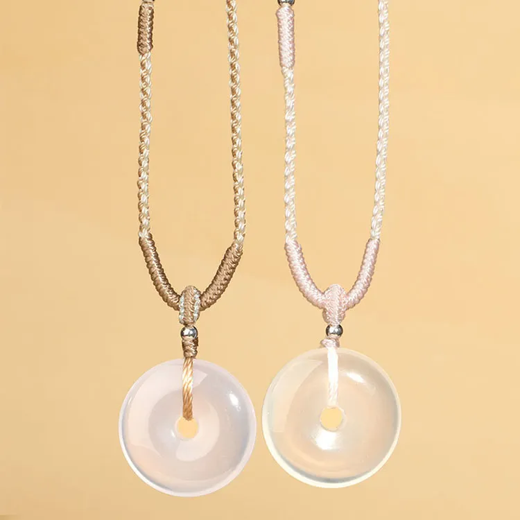 LUXLINE Agate Jade Necklaces Unisex-13