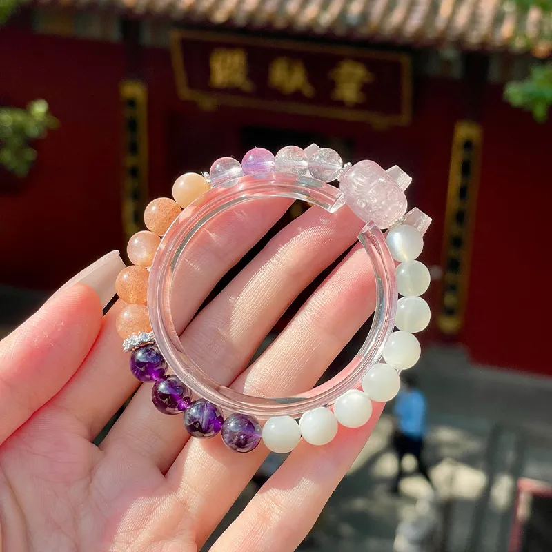 LUXLINE Natural Amethyst Bracelets Women's-3
