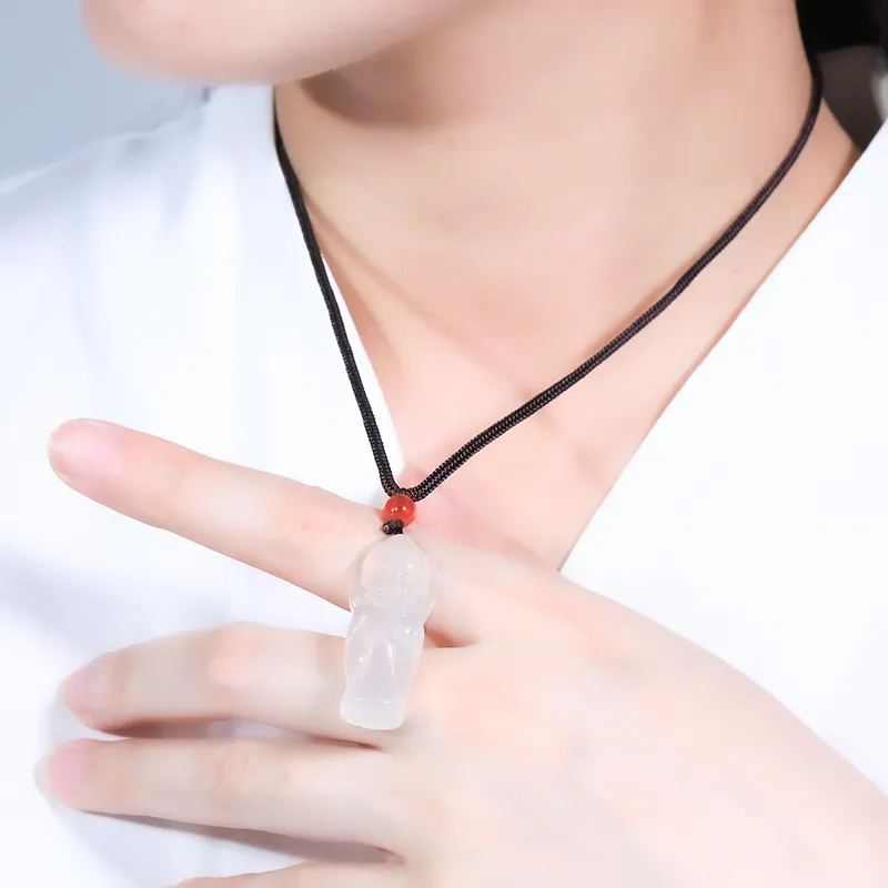 LUXLINE Chalcedony Jade Necklaces Unisex-7