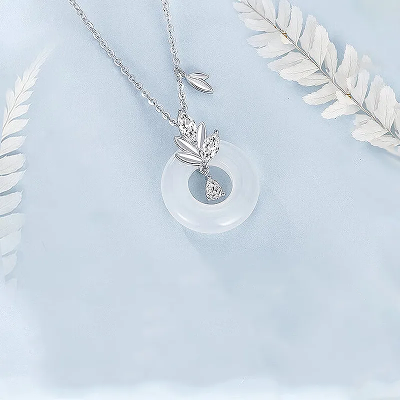LUXLINE Natural Chalcedony Necklaces Women's-4