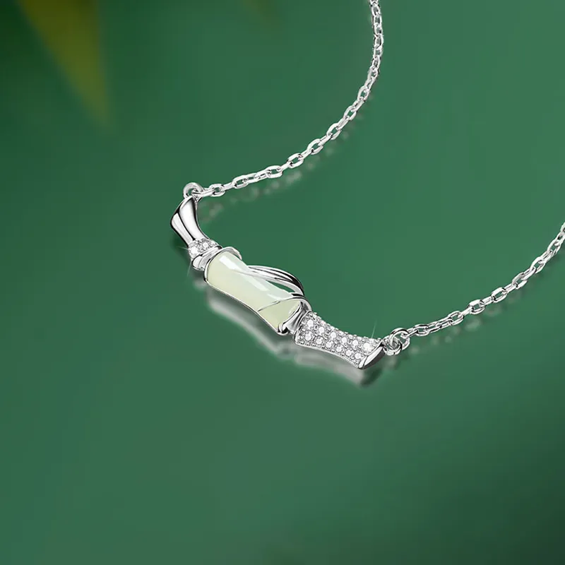 LUXLINE Hetian Jade Necklaces Pale Greenish White Jade Women's-5