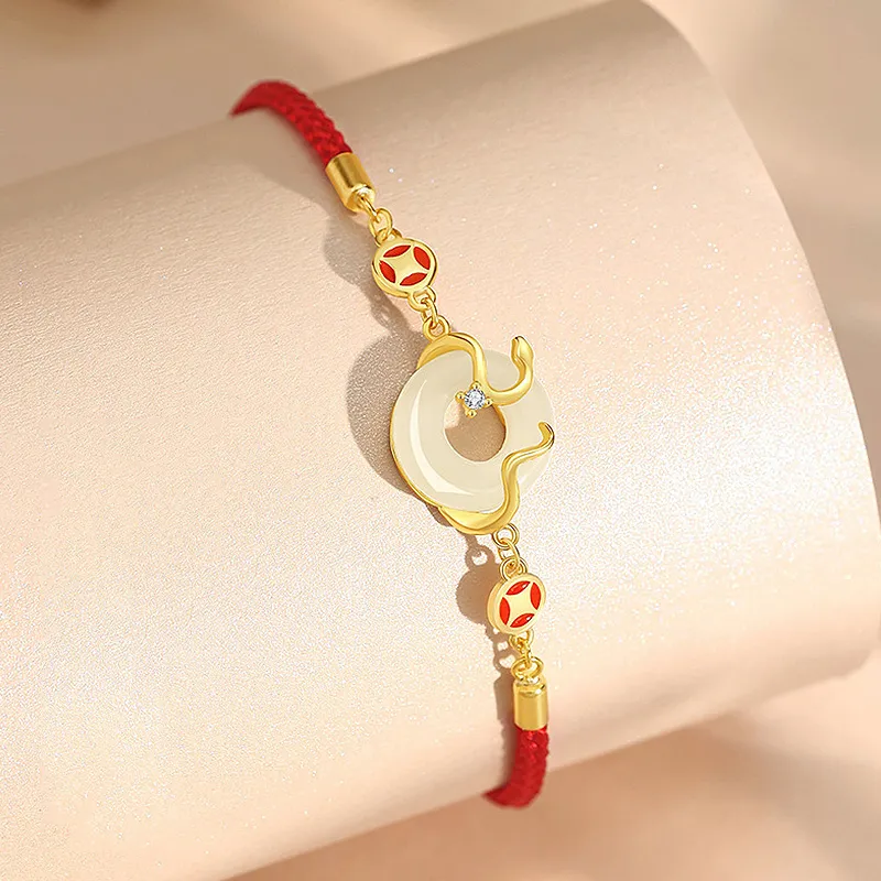 LUXLINE Bracelets Pale Greenish White Jade Women's-2