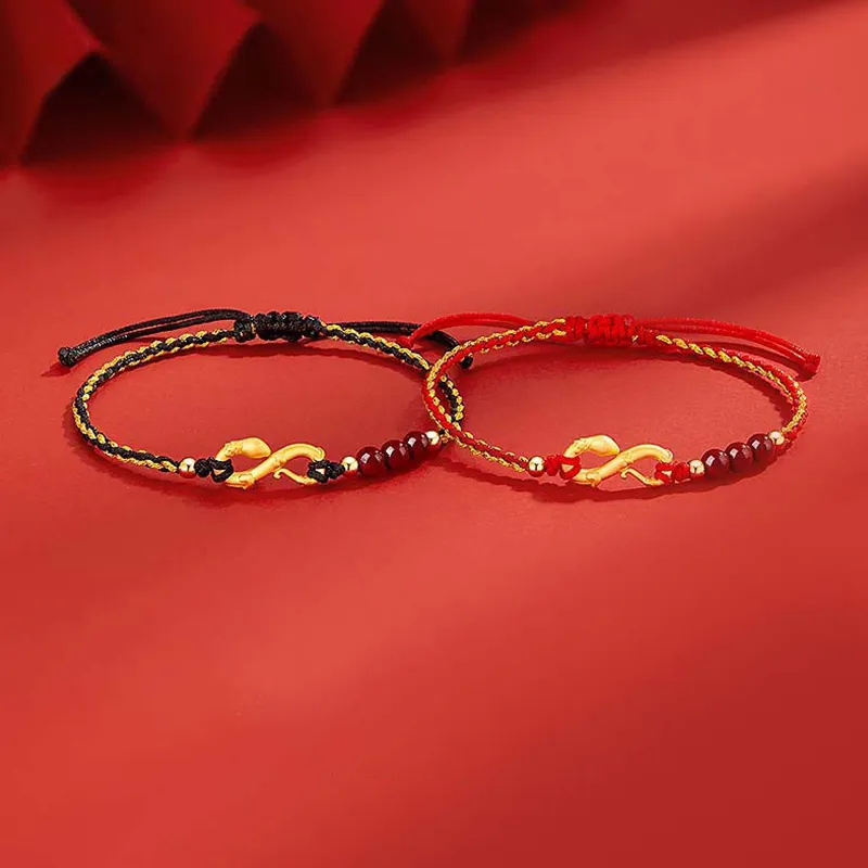 LUXLINE Reconstructed Cinnabar Bracelets Unisex-5