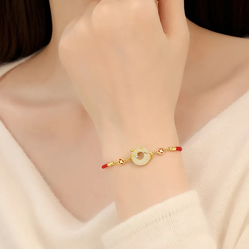 LUXLINE Bracelets Pale Greenish White Jade Women's-1