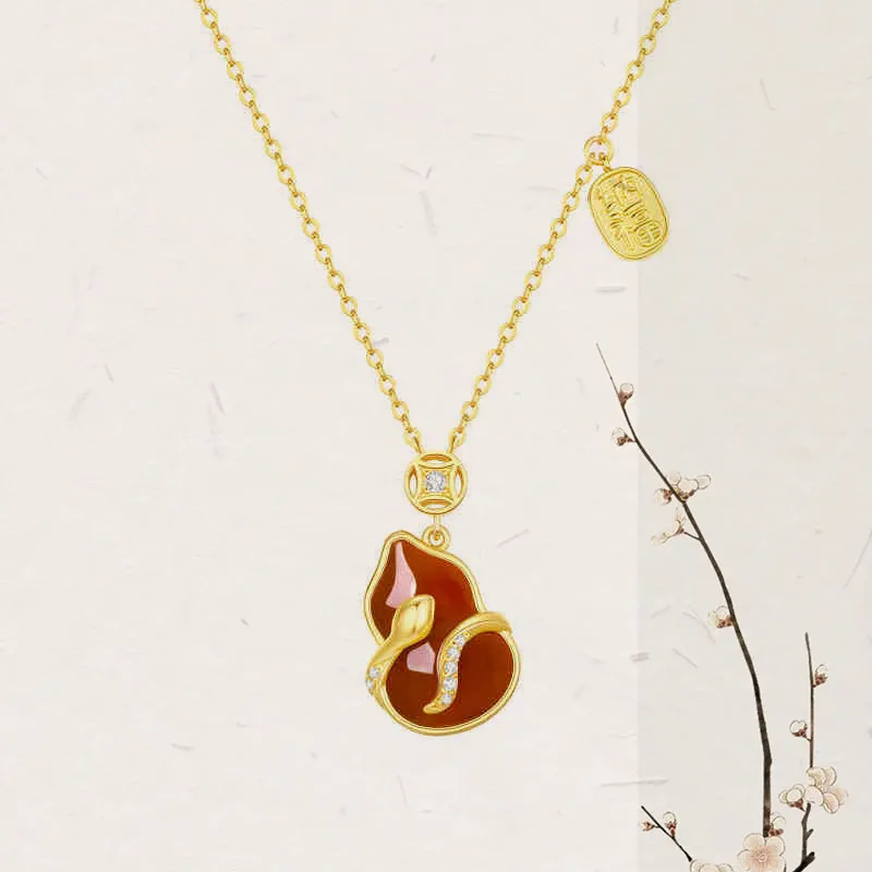 LUXLINE Natural Agate Necklaces Women's-1