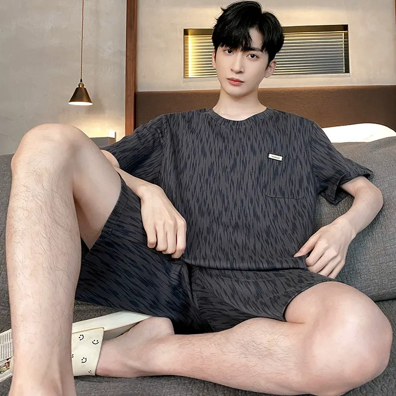 Sleep Pajama Set Men's Cool Subtle Texture-1