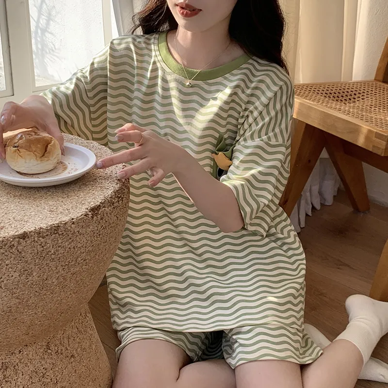 Sleep Pajama Set Women's Yellow-4