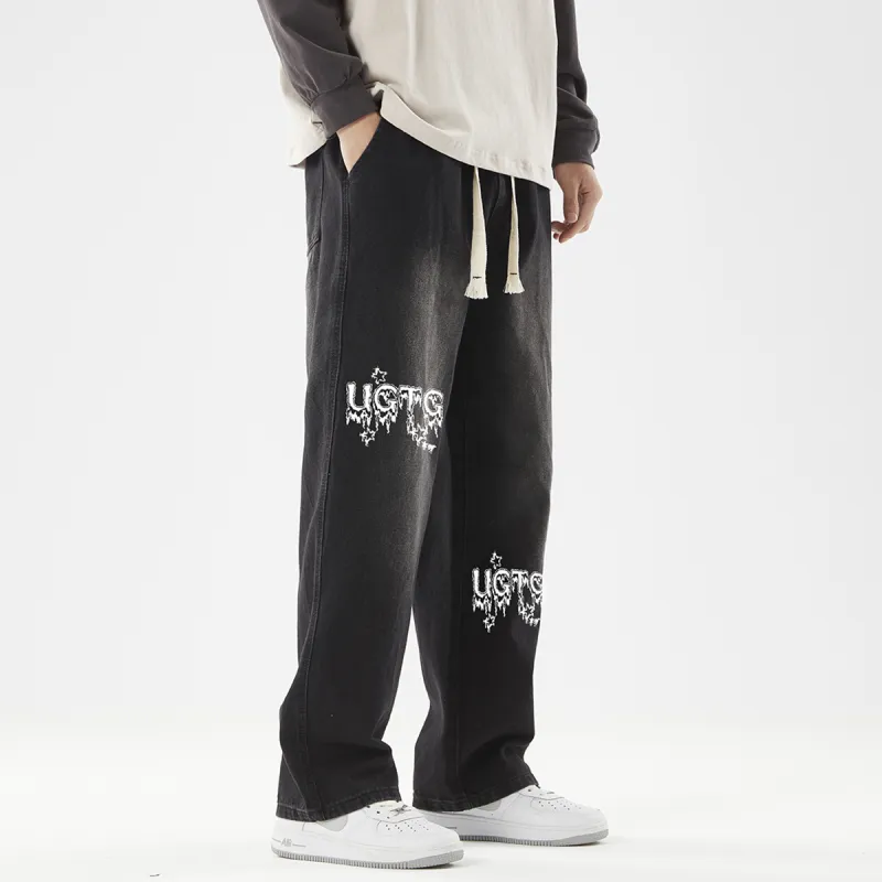 UGTG Flame Stars Unisex Jeans-10