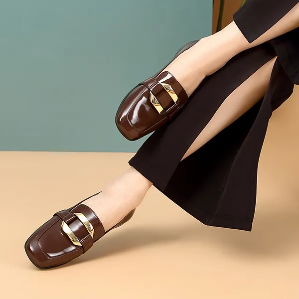Satchi Loafers 1.5CM Women's Brown-7