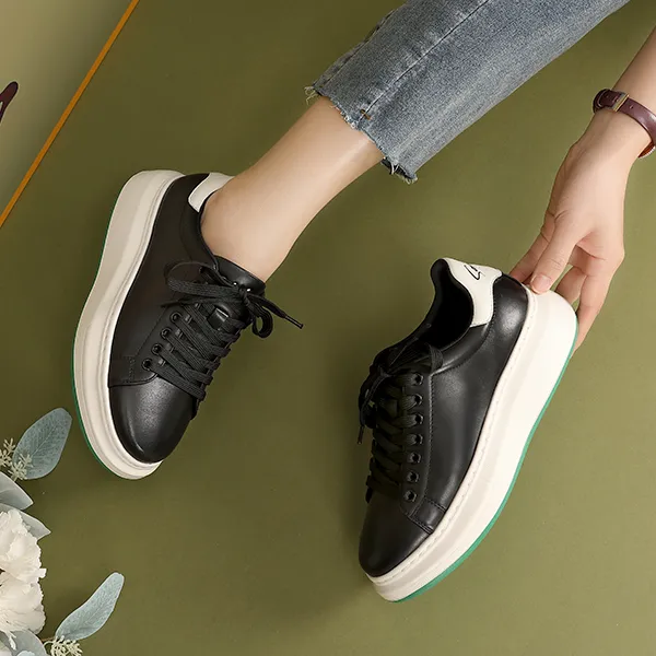 Satchi Stylish Skateboarding Shoes Women's Black-10