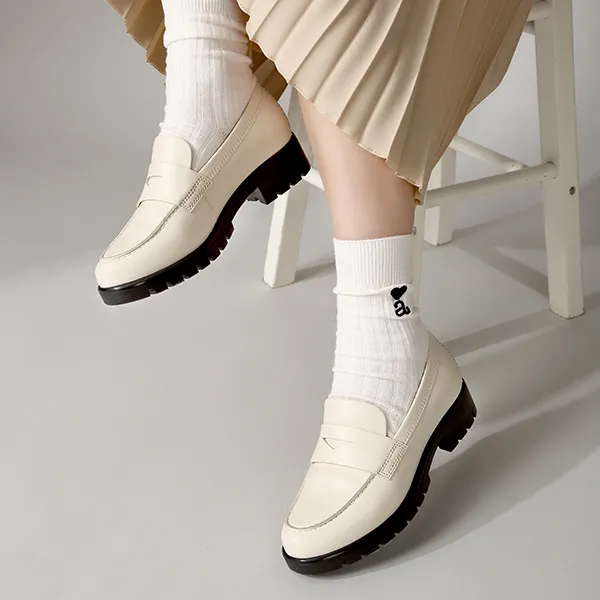 Satchi Loafers Women's Milk White-7