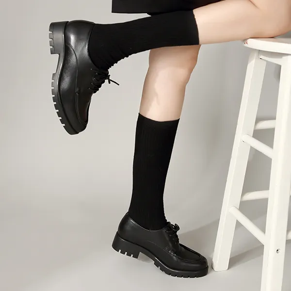 Satchi Casual Single Shoes 4cm Women's Black-7
