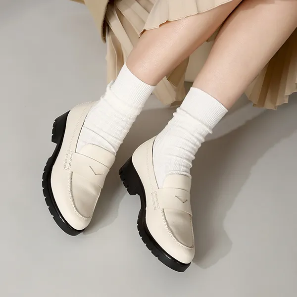 Satchi Loafers Women's Milk White-10