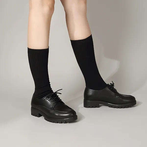 Satchi Casual Single Shoes 4cm Women's Black-10