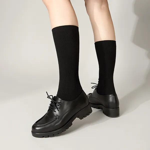 Satchi Casual Single Shoes 4cm Women's Black-8