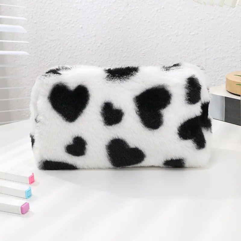 QEEDNS Instagram Style Cute Heart Plush Bag Make up Tools 1 Pc-7