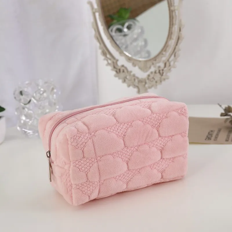 QEEDNS Good Looking Cream Cloud Makeup Bags Portable Large Capacity-1