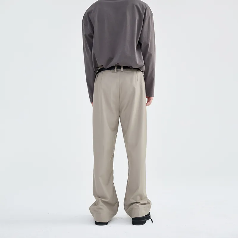 BENMYSHOWER Casual Pants Unisex Khaki-3