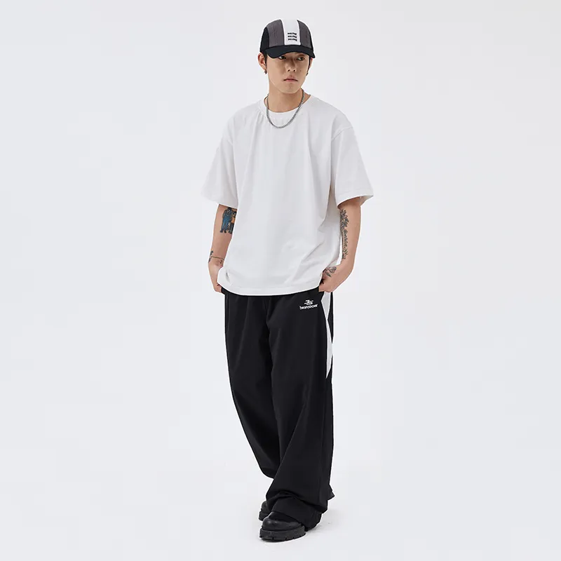 BENMYSHOWER Casual Pants Unisex Black-7