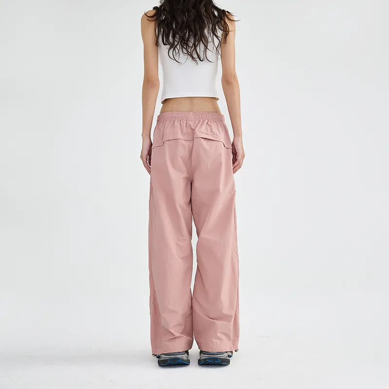 BENMYSHOWER Casual Pants Unisex Pink-3