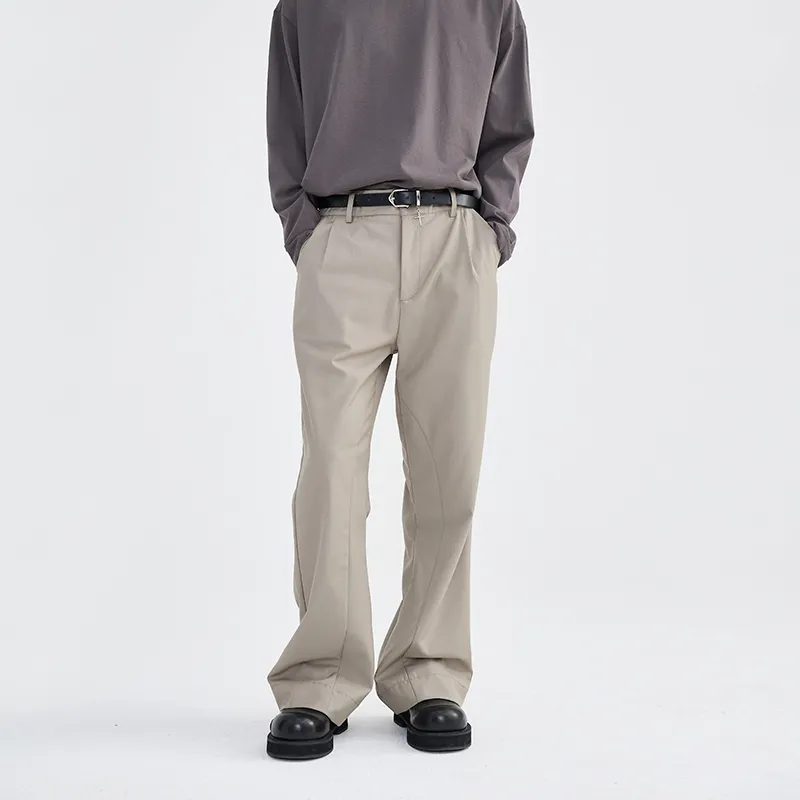 BENMYSHOWER Casual Pants Unisex Khaki-2