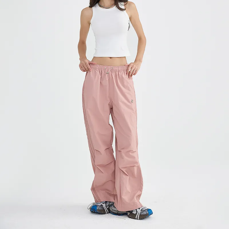 BENMYSHOWER Casual Pants Unisex Pink-4