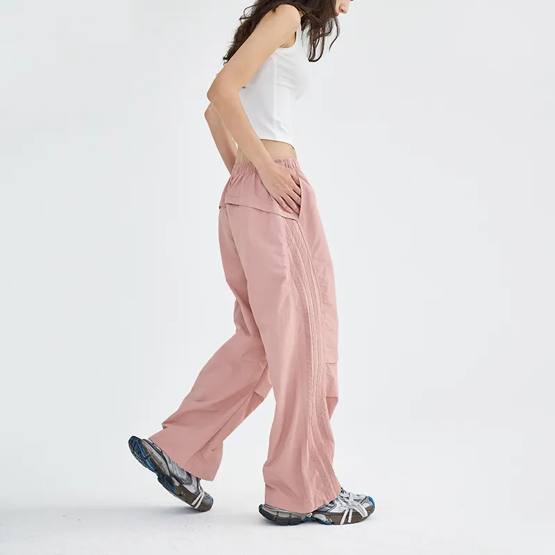 BENMYSHOWER Casual Pants Unisex Pink-5