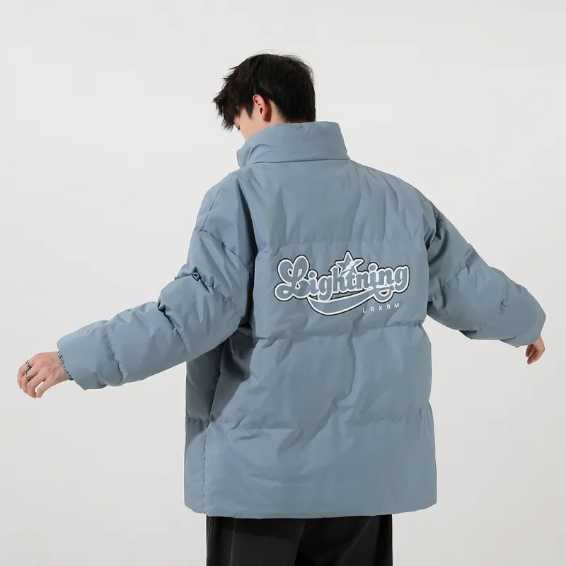 Lightning X Storm Retro Preppy Unisex Quilted Jacket-16