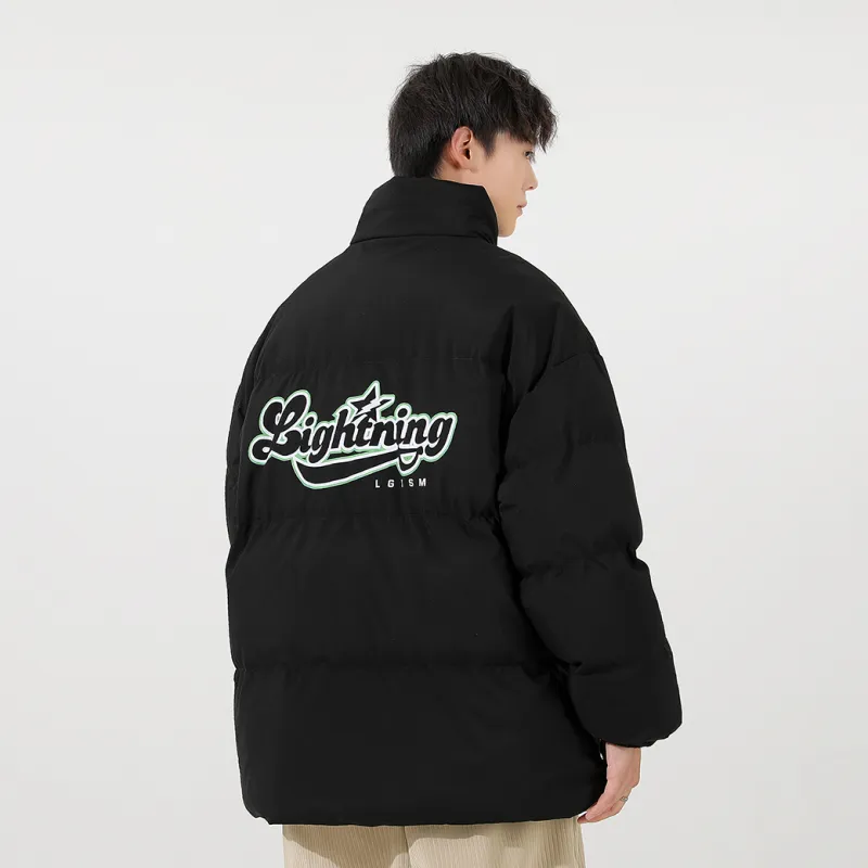 Lightning X Storm Retro Preppy Unisex Quilted Jacket-3
