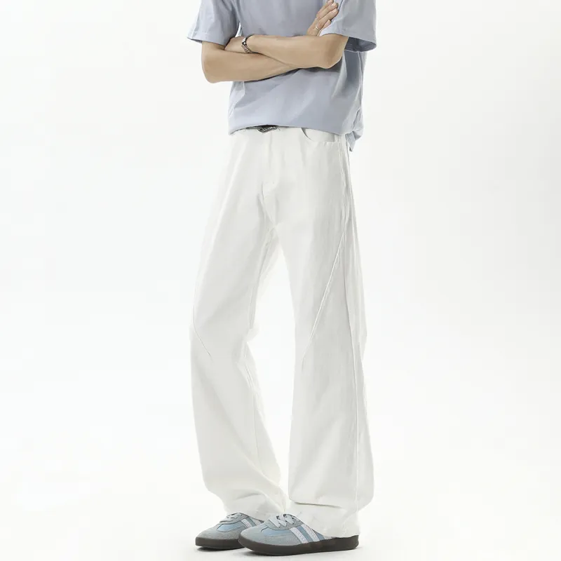 SIL VITIN Casual Pants Unisex White-3