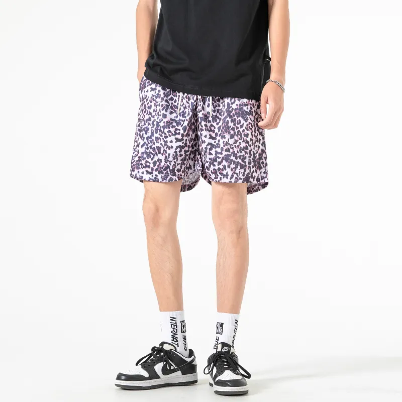 SIL VITIN Casual Shorts Unisex Leopard Print-3