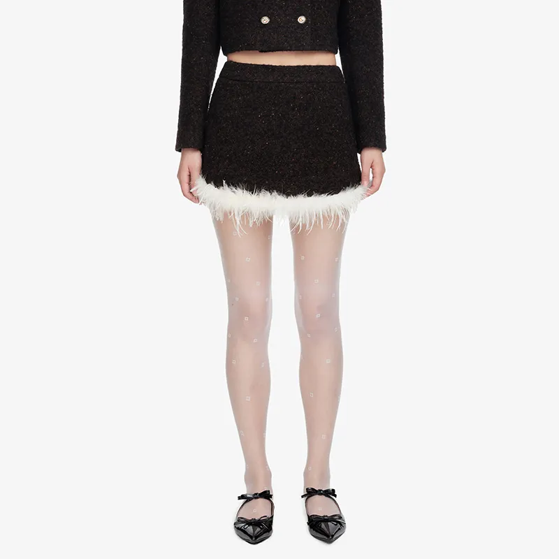 HERLIAN Casual Short Skirts Women's Brown-2