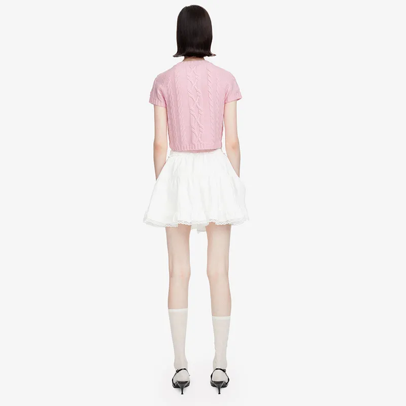 HERLIAN Casual Short Skirts Women's White-3