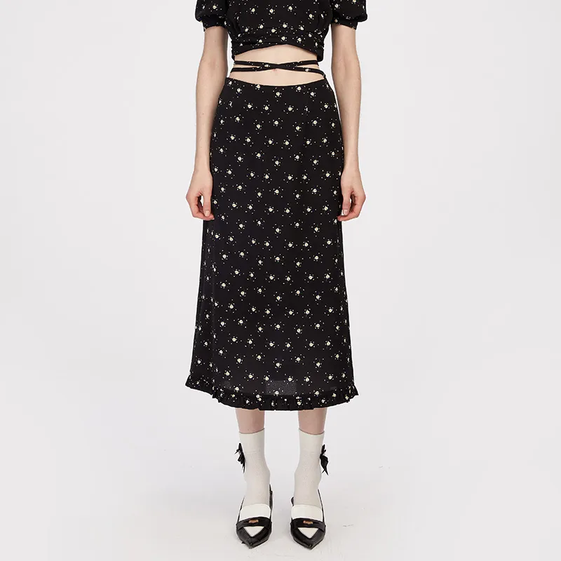 HERLIAN Casual Long Skirts Women's Black-2