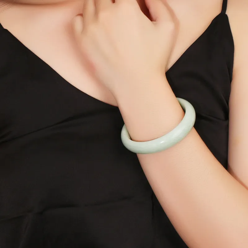 JINZHIFU Guizhou Green Jade Bangles Women's-5