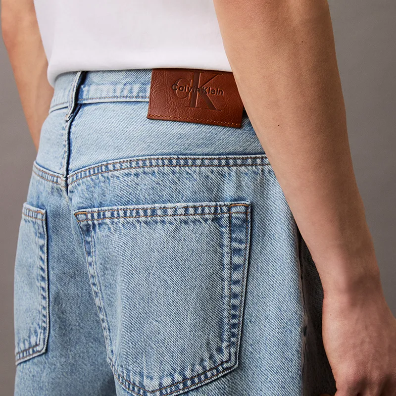 CALVIN KLEIN Denim Shorts Men's Denim Light Blue-3